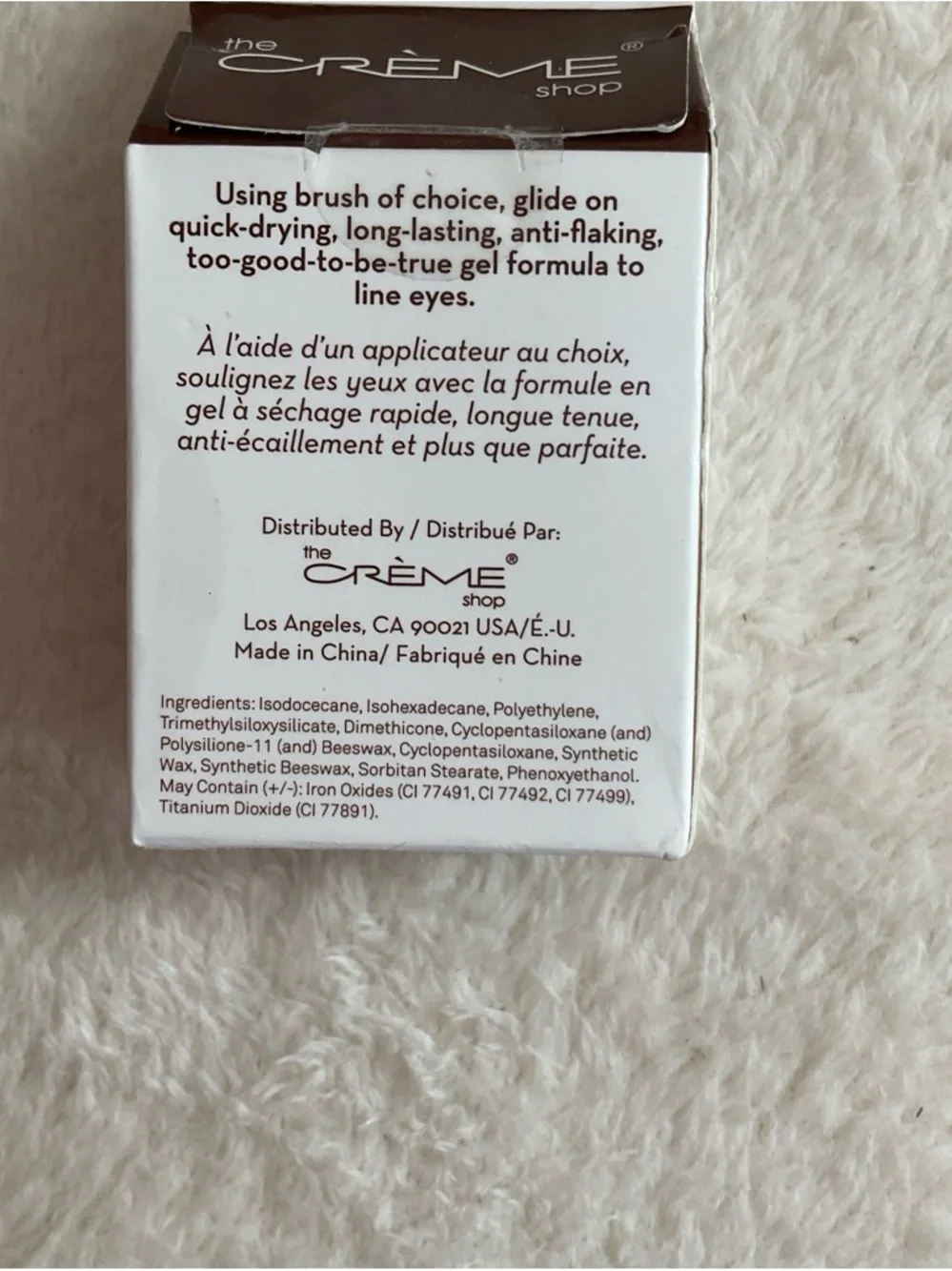 The Crème Shop Creamy Gel Eyeliner — Dark Brown